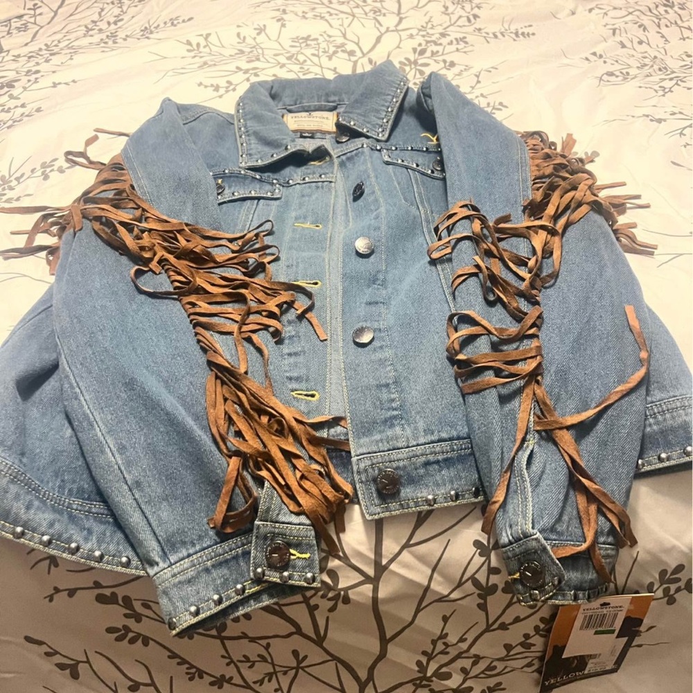 Denim Fringe Jacket
